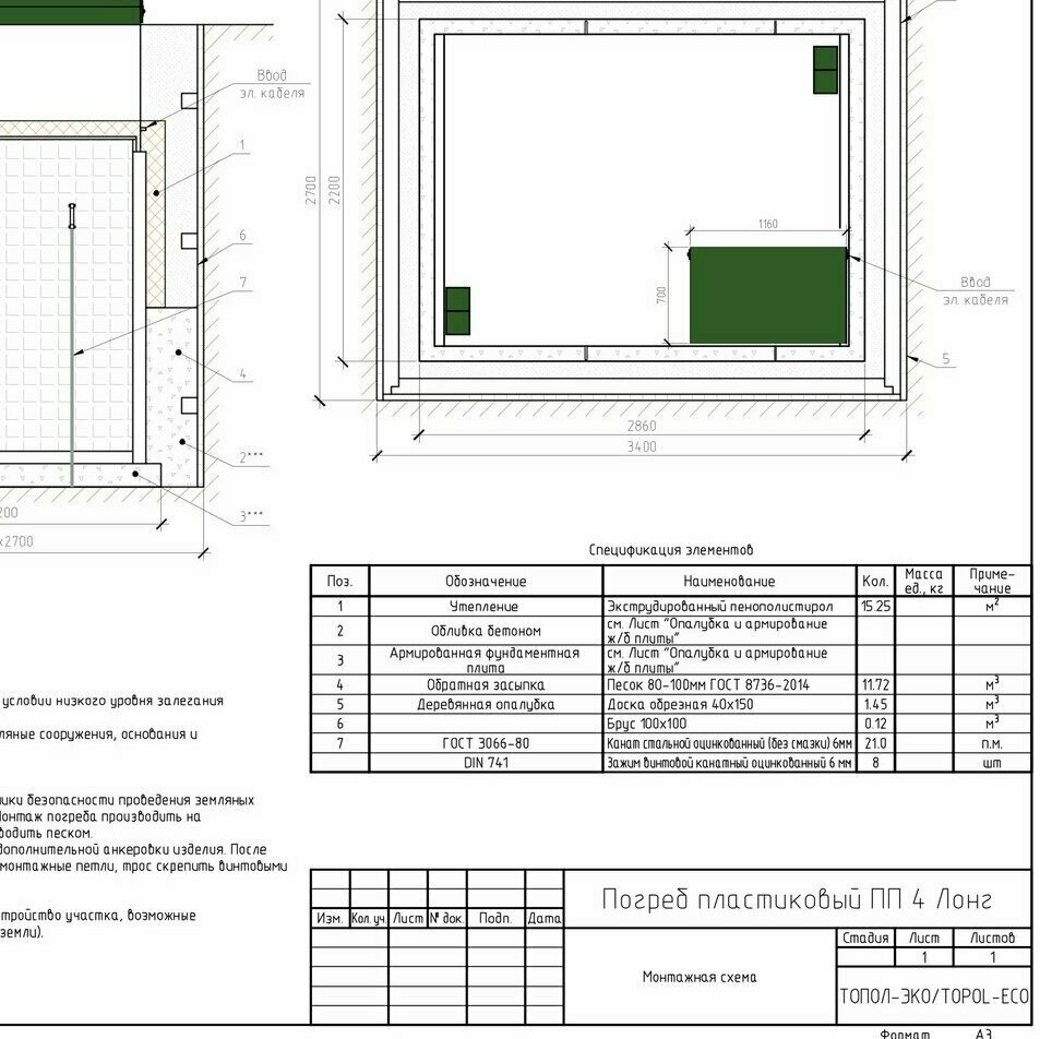 Топол-Эко пластиковый погреб Топол-Эко пластиковый погреб