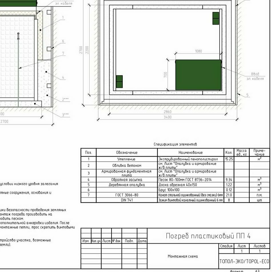 Топол-Эко пластиковый погреб Топол-Эко пластиковый погреб