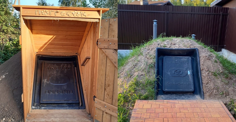 БЕСШОВНЫЕ ПЛАСТИКОВЫЕ ПОГРЕБА ТИНГАРД С ВЕРТИКАЛЬНЫМ ВХОДОМ СЕРИИ  "OPTIMUM"